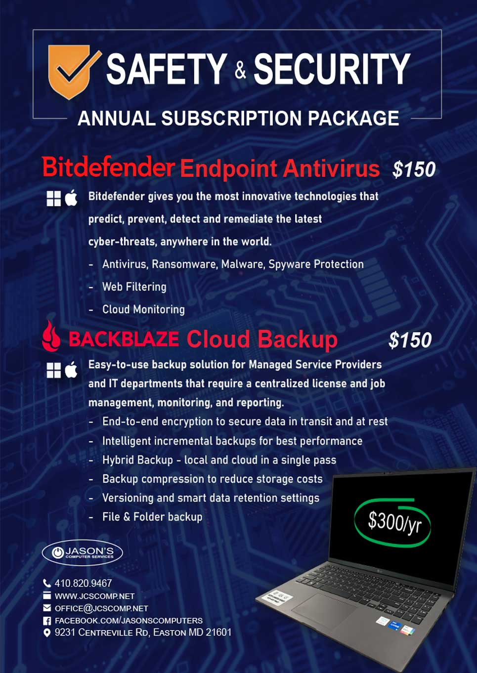 Safety and Security annual subscription package.